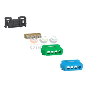   Schneider Electric csatlakozóblokk, 2 × 16 + 2 × 10 csavaros + 1 zöld és 1 kék burkolat (80 A)