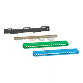   Schneider Electric csatlakozóblokk, 11 × 16 + 11 × 10 csavaros + 1 zöld és 1 kék burkolat (80 A)