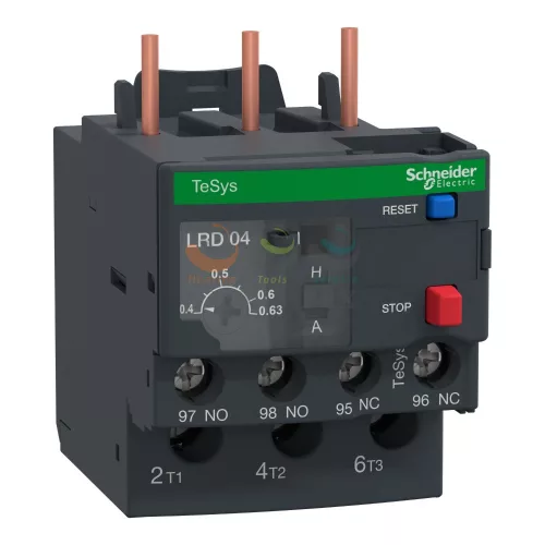 Schneider Electric hőkioldó 10-es osztályú, 0,4..0,63 A, D09…D38-hoz, csavaros csatlakozás
