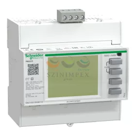   Schneider Electric teljesítménymérő I, In, U, V, PQS, E, PF, Hz, átlag, MODBUS, memória