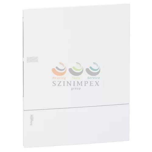 Schneider Electric RESI9 MP kiselosztó, teli ajtó, süllyesztett, 2 × 12 modul, PEN sín, komplett, fehér