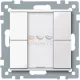 Schneider Electric merten-KNX 2-es nyomógomb , SystemM, polárfehér, fényes