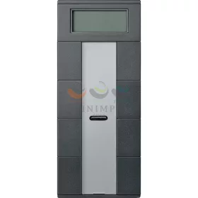   Schneider Electric KNX nyomógomb: Merten 4-gang plus, szobatermosztáttal antracit; 4 pár (8db gomb); terepi