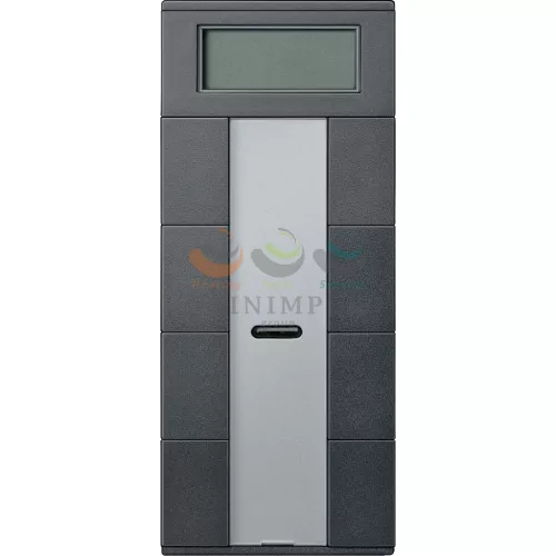 Schneider Electric KNX nyomógomb: Merten 4-gang plus, szobatermosztáttal antracit; 4 pár (8db gomb); terepi