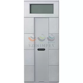   Schneider Electric KNX nyomógomb: Merten 4-gang plus, szobatermosztáttal alumínium; 4 pár (8db gomb); terepi