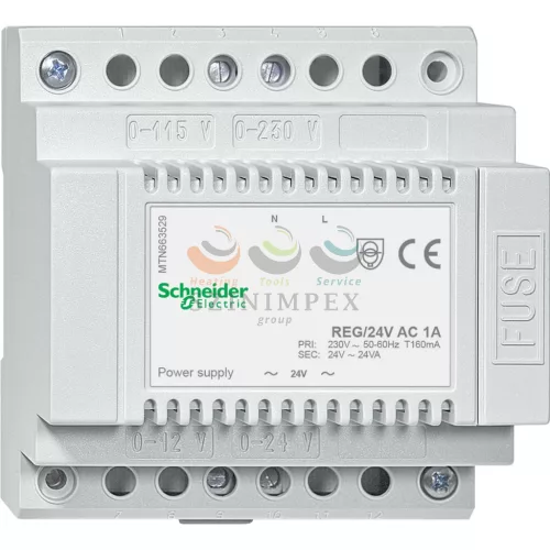 Schneider Electric KNX tápegység: Merten REG, AC 24 V/1 A 4 mod