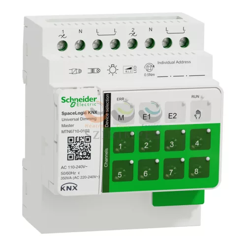 Schneider Electric KNX dimmer aktor 2 csatorna, MASTER SpaceLogic 4 mod DIN