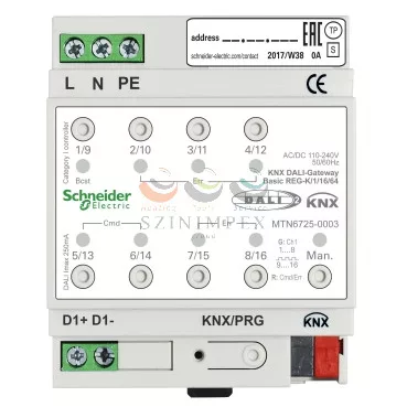 Schneider Electric KNX DALI átjáró Basic REG-K/1/16/64