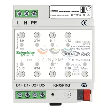 Schneider Electric KNX DALI átjáró Basic REG-K/2/16/64