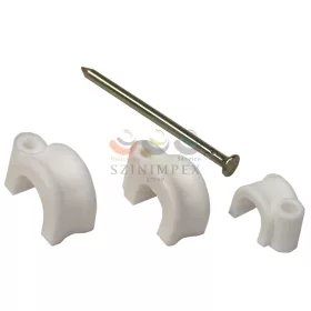   TRACON kábelrögzítő bilincs szeggel 20db 6 mm fényesfehér N1-20