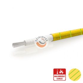   HTCK - CCS - N4 (NPC) magas hőmérsékletű hőálló kábel 1 mm2 (-60 °C / 350°C) | 25 méter/ csomag sárga-zöld