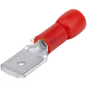   TRACON csúszósaru 19,2 mm dugó részlegesen szigetelt 17,5 A piros lapos 4,8 × 0,5 mm réz 0,75-1,5 mm² PCS5