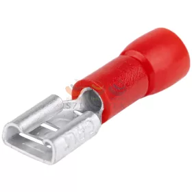   TRACON csúszósaru 20,2 mm hüvely részlegesen szigetelt 17,5 A piros lapos 2.8 × 0,5 mm réz 0,75-1,5 mm² PCSH3