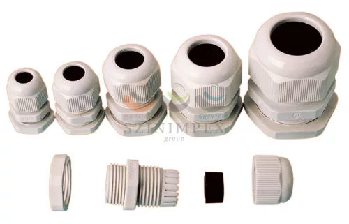 TRACON tömszelence PG 42 ellenanyával 30-38 mm-kábelátmérőhöz műanyag világosszürke PG-42