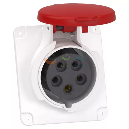 Schneider Electric MUREVA PK (pratika) panelre szerelhető döntött aljzat, 3P+N+F, 6 h, 16 A, 415 V, IP44, csavaros