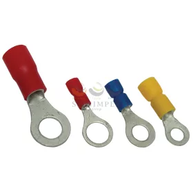   TRACON szemes saru 35 mm² 10M/csavar gyűrűs-alakú PVC piros réz ónozott PSZ35-10