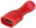 TRACON csúszósaru 19 mm hüvely teljesen szigetelt 17,5 A piros lapos 2.8 × 0,5 mm réz 0,75-1,5 mm² PTCSH3