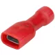 TRACON csúszósaru 19,6 mm hüvely teljesen szigetelt 17,5 A piros lapos 4,8 × 0,8 mm réz 0,75-1,5 mm² PTCSH5