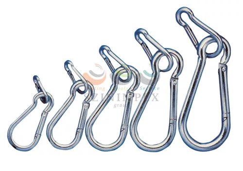 TRACON karabiner rugós acél 12 mm 142,5 mm-ho 270kgtörési terhelés RKARA12