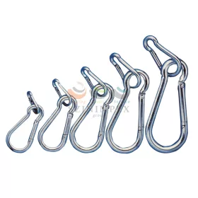   TRACON karabiner rugós acél 8 mm 80,5 mm-ho 140kgtörési terhelés RKARA8
