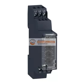   Zelio Control 3f  fázis- és fesz. relé, 1CO, 5A, 208…480VAC