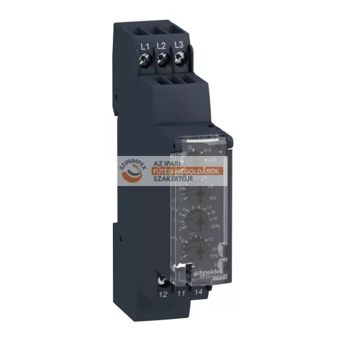 Zelio Control 3f  fázis- és fesz. relé, 1CO, 5A, 208…480VAC