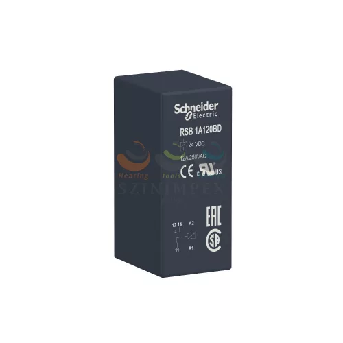 Schneider Electric zelio RSB interfész relé, 1CO, 12 A, 24 VDC