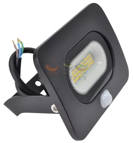 TRACON LED fényvető max.10m/110°érzékelővel A 25000 h 1 × 20 W 230 V AC 1500 lm 4000 K fekete-ház IP65 RSMDLM20