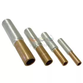   TRACON réz-alumínium toldóhüvely préselhető 0.6/1 kV 50 mm²-réz 70 mm²-alu-RM/SM 95 mm²-alu-SE RT70/95