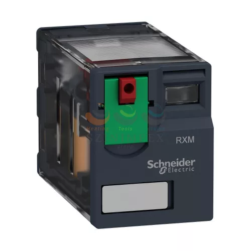 Schneider Electric zelio RXM miniatűr relé, 4CO, 6 A, 24 VAC, tesztgomb