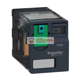 Zelio RXM miniatűr relé, 4CO, 6A, 12VDC, tesztgomb