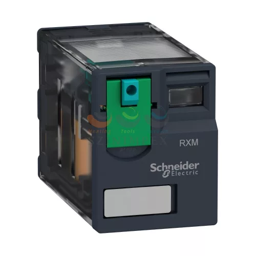 Schneider Electric zelio RXM miniatűr relé, 4CO, 6 A, 12 VDC, tesztgomb