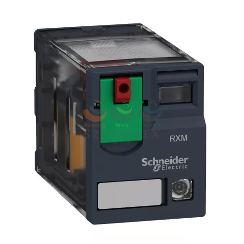 Schneider Electric zelio RXM miniatűr relé, 4CO, 6 A, 24 VAC, tesztgomb, LED