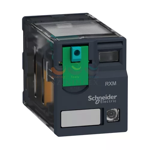 Schneider Electric zelio RXM miniatűr relé, 4CO, 6 A, 24 VDC, tesztgomb, LED