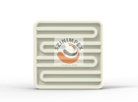 SFEH12-TCK - Szögletes lapos üreges kerámia infravörös fűtőelemek 800 W, 230 V | 122 x 122  mm | Fekete