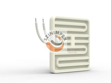 SFEH12-TCK - Szögletes lapos üreges kerámia infravörös fűtőelemek 800 W, 230 V | 122 x 122  mm | Fekete