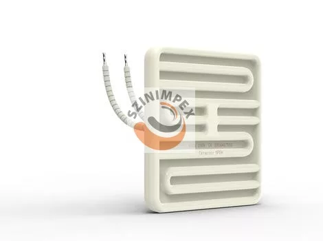 SFEH12 - Szögletes lapos üreges kerámia infravörös fűtőelemek 600 W, 230 V | 122 x 122  mm | Fekete