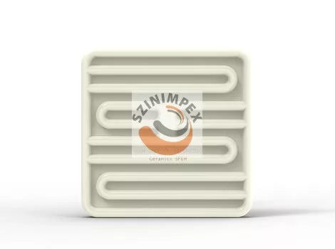 SFEH12 - Szögletes lapos üreges kerámia infravörös fűtőelemek 800 W, 230 V | 122 x 122  mm | Fekete