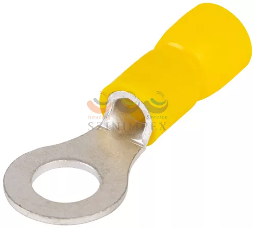 TRACON szemes saru 6 mm² 6M/csavar gyűrűs-alakú PVC sárga réz ónozott SSZ6