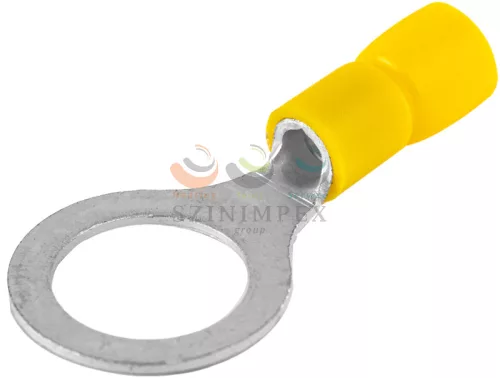 TRACON szemes saru 6 mm² 8M/csavar gyűrűs-alakú PVC sárga réz ónozott SSZ8
