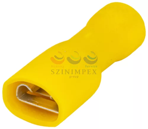 TRACON csúszósaru 22,3 mm hüvely teljesen szigetelt 41 A sárga lapos 6,3 × 0,8 mm réz 4-6 mm² STCSH6