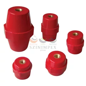 TRACON támszigetelő 51 mm M8 piros 1P STS-51