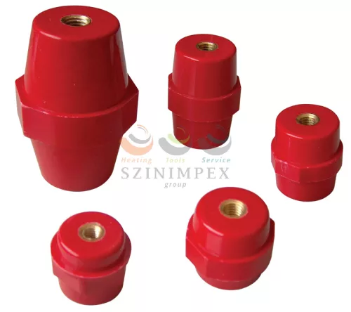 TRACON támszigetelő 51 mm M8 piros 1P STS-51
