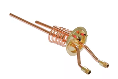 Elektromos csőfűtőbetét bojlerhez réz Ø6.5 mm, 230 V 2000 W, Ø10x220 mm