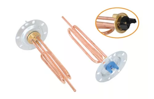 Elektromos csőfűtőbetét bojlerhez szereléssel Cu Ø8.1 mm ~230 V 3000 W Ø8x290 mm