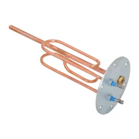   Elektromos csőfűtőbetét bojlerhez 80L Karimára szerelt Cu Ø6.5 mm ~230 V 1500 W Ø10x290 mm