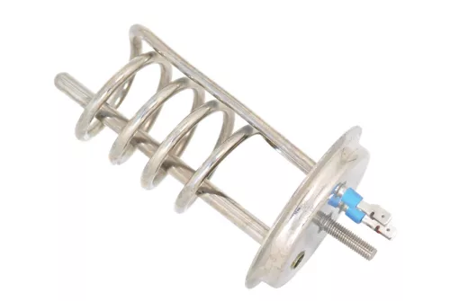 Elektromos csőfűtőbetét bojlerhez spirális kivitel, 10L, VM szerelés, réz/nikkel Ø8.1 mm, 230 V 1500 W