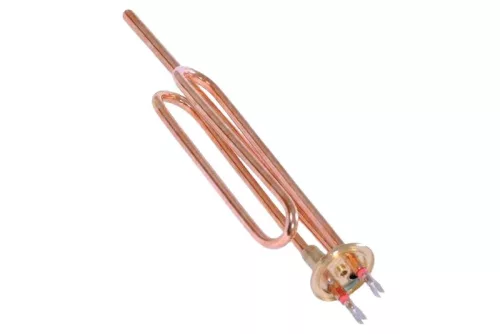 Elektromos csőfűtőbetét bojlerhez Áteresztő M6 anód tartóval Cu Ø8.1 mm ~230 V 2000 W Ø10x325 mm apa csatlakozó