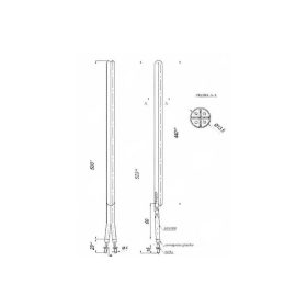   Elektromos csőfűtőbetét bojlerhez Aisi 309 Ø6.5 mm 1500 W L=510 mm érintkező csavar M4