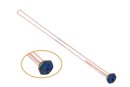 Elektromos csőfűtőbetét bojlerhez Cu Ø6.5 mm ~230 V 3000 W L=1000 mm Ø8x330 mm műanyaggal